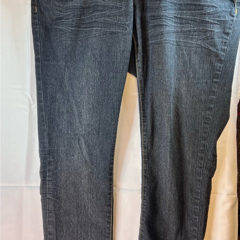 Colony Women Blue Jeans Stretchy Mid Rise Straight Leg Size‎ 14